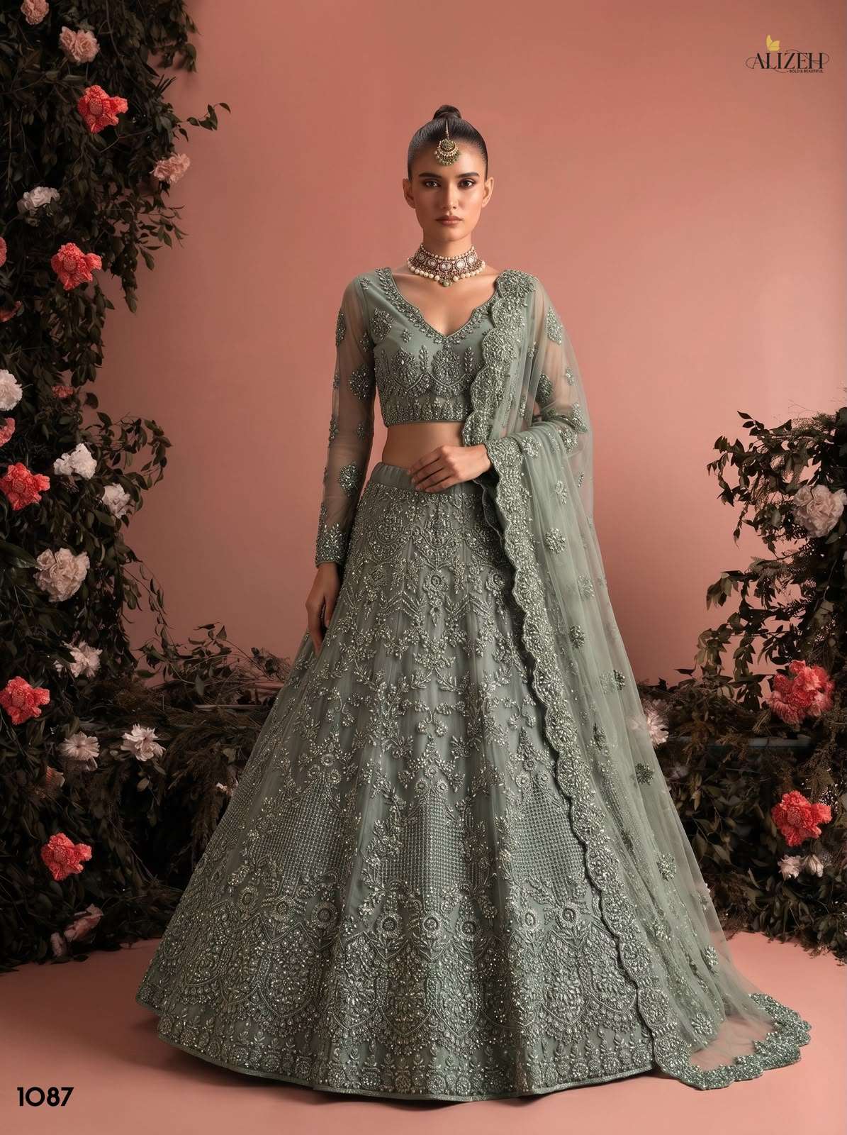 ALIZEH 1086 TO 1088 HEAVY DESIGNER LEHNGA COLLECTION EXPORTERS 2026
