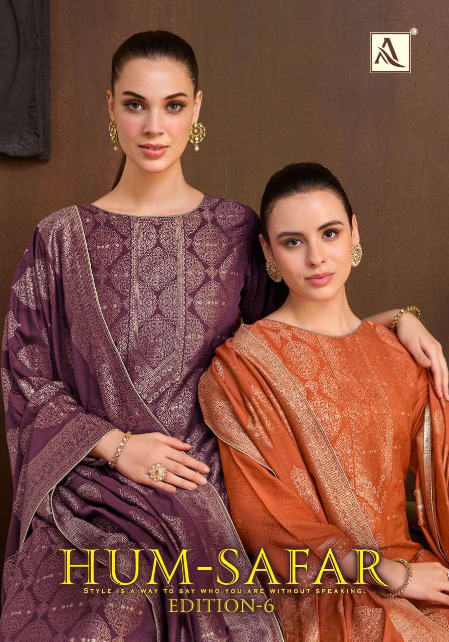 ALOK SUIT HUM SAFAR EDITION 6 PURE VISCOSE MUSLIN LADIES SUIT WHOLESALER 2026