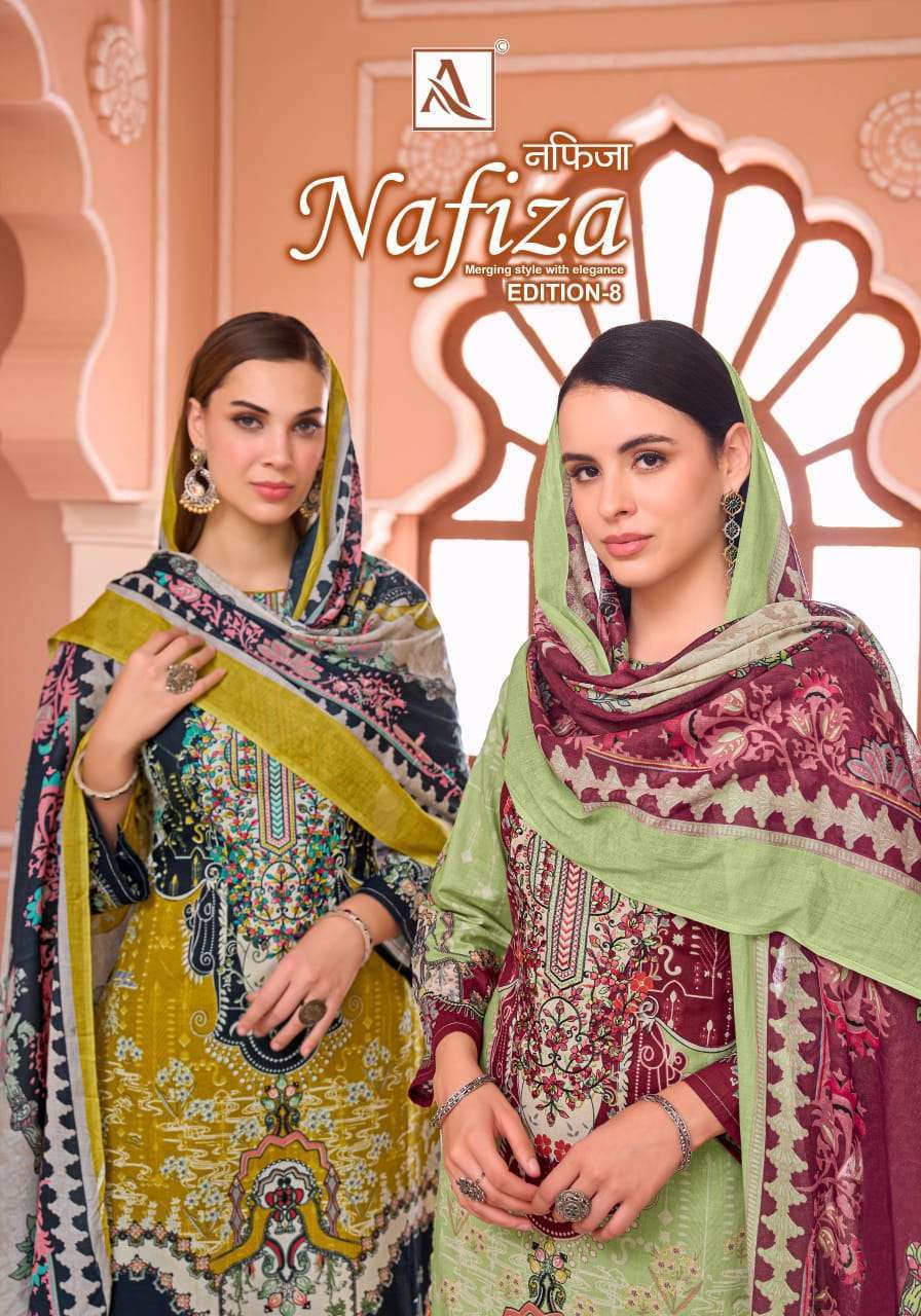 ALOK SUIT NAFIZA EDITION 8 PAKISTANI PRINTED COTTON SALWER SUIT WHOLESALER 