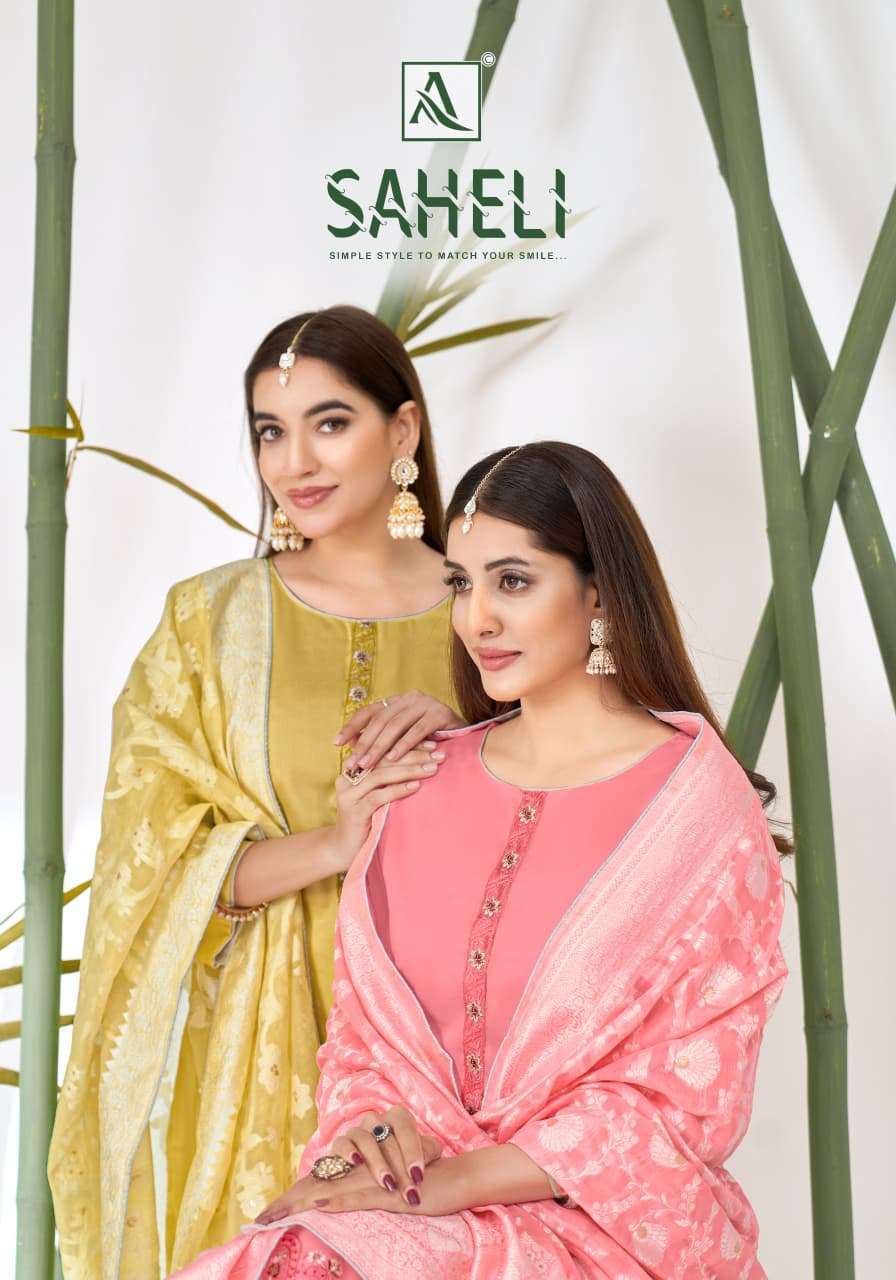ALOK SUIT SAHELI ZAM COTTON EMBROIDERED SALWER KAMEEZ BEST RATE 2026