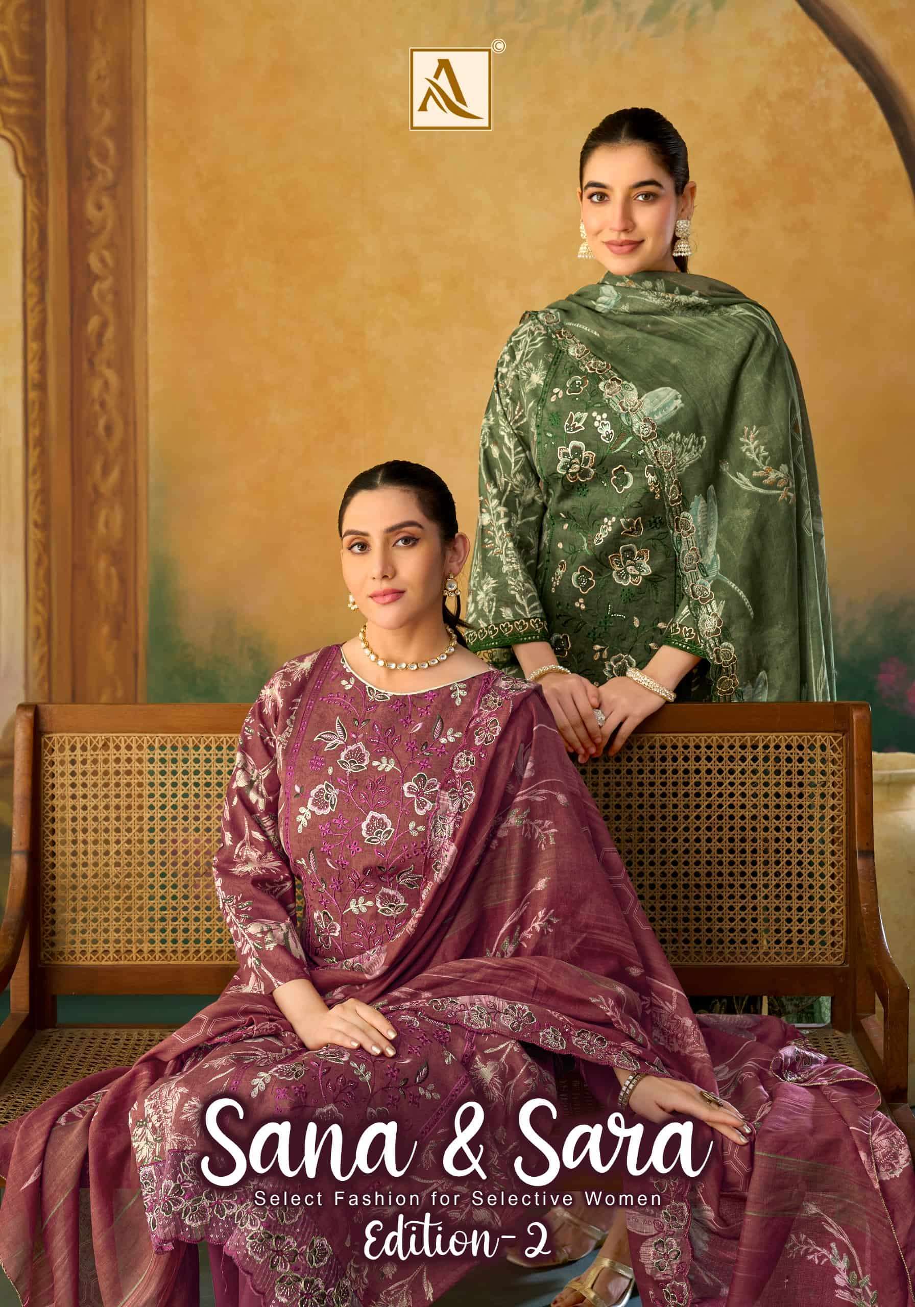 ALOK SUIT SANA AND SARA EDITION 2 PREMIUM DESIGN COTTON SUIT WHOLESALER 