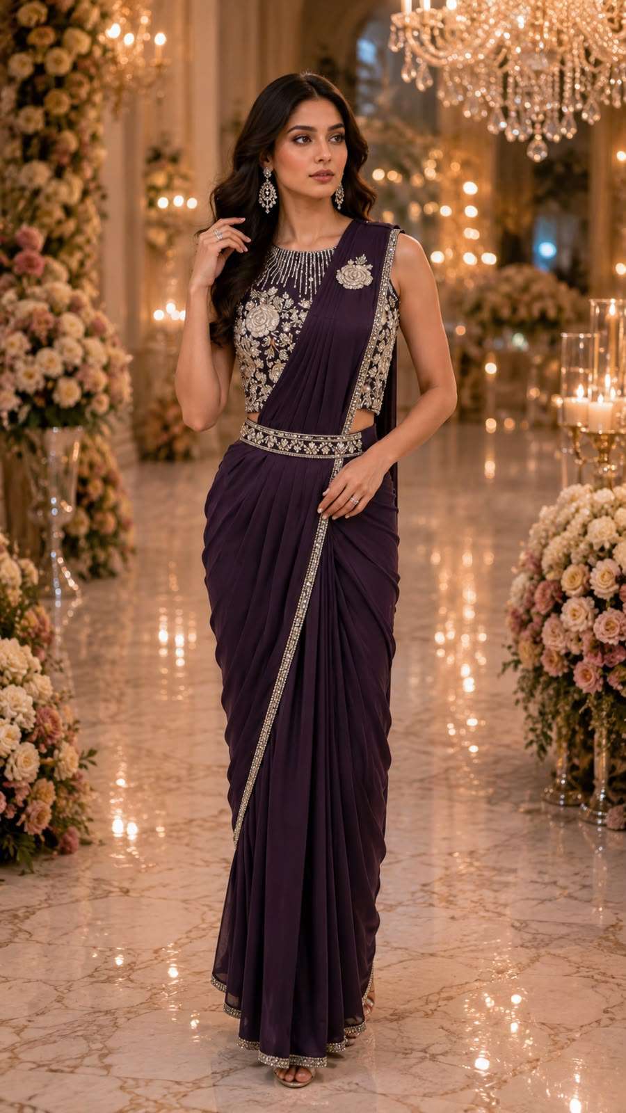 AMOHA 102395 IMPORTED LYCRA SAREE EXPORTERS WHOLESALER 2026