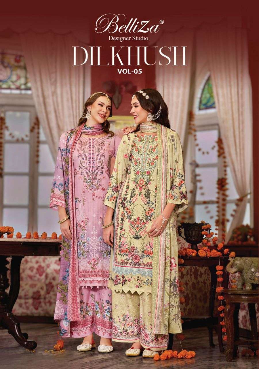 BELLIZA DESIGNER DILKHUSH VOL 5 VISCOSE RAYON SALWER SUIT WHOLESALER 2026