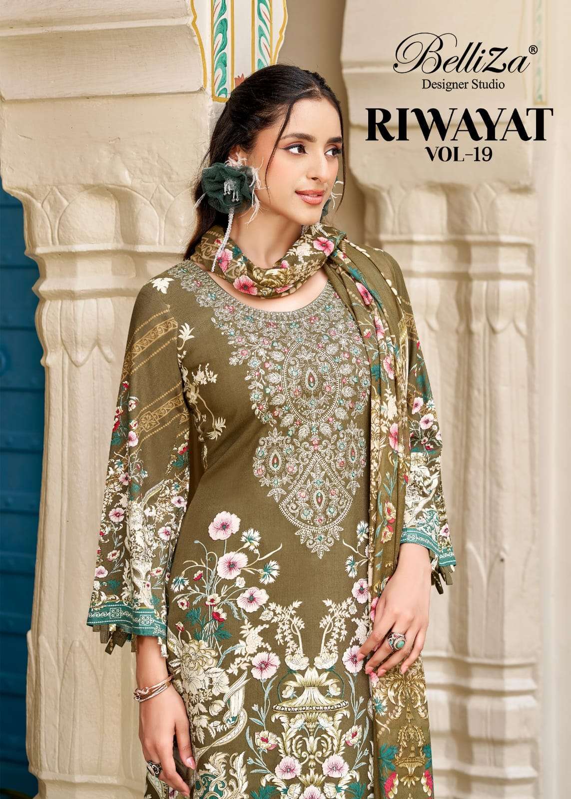 BELLIZA DESIGNER RIWAYAT VOL 19 PURE VISCOSE RAYON SALWER SUIT WHOLESALER 2026