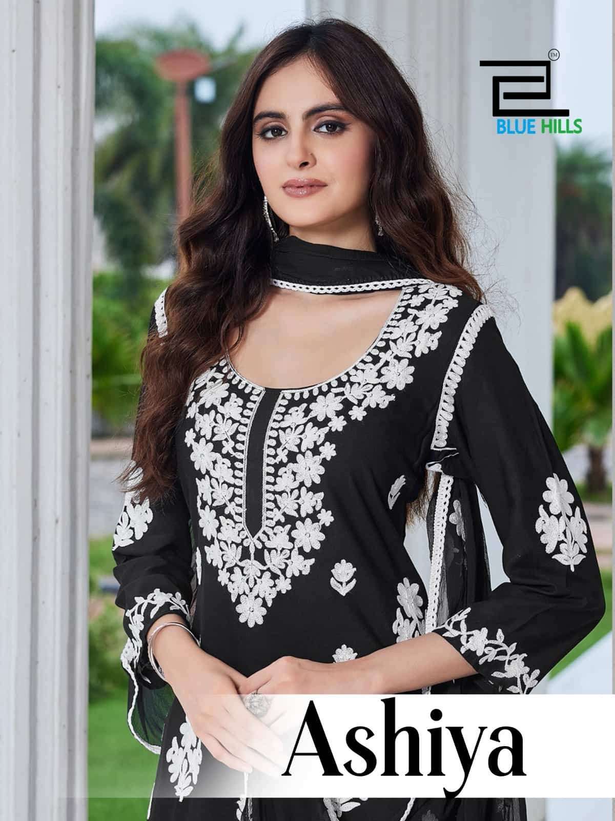 BLUE HILLS ASHIYA RAYON 3 PIECE PALAZZO DRESS CATALOG WHOLESALER BEST RATE DEALER 