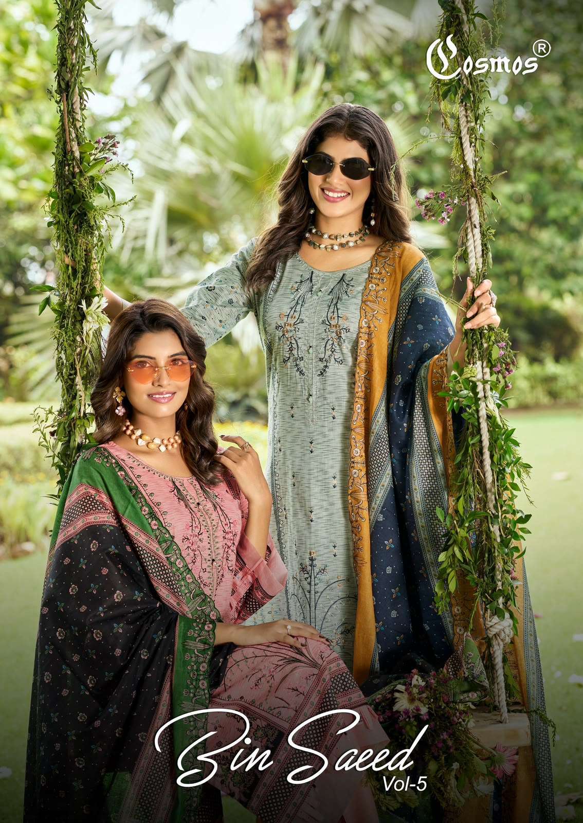 COSMOS BIN SAEED VOL 5 LAWN COTTON SALWER KAMEEZ WHOLESALE PRICE 