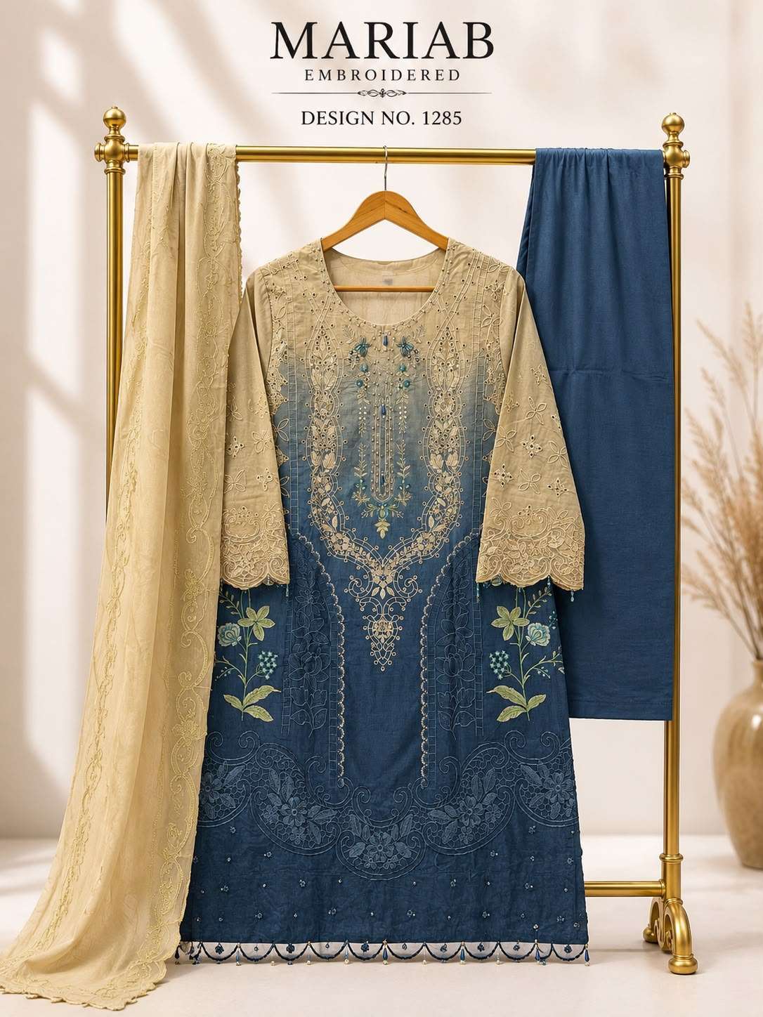 DEEPSY SUIT 1285 COTTON EMBROIDERED READYMADE SALWER KAMEEZ BEST RATE DEALER 
