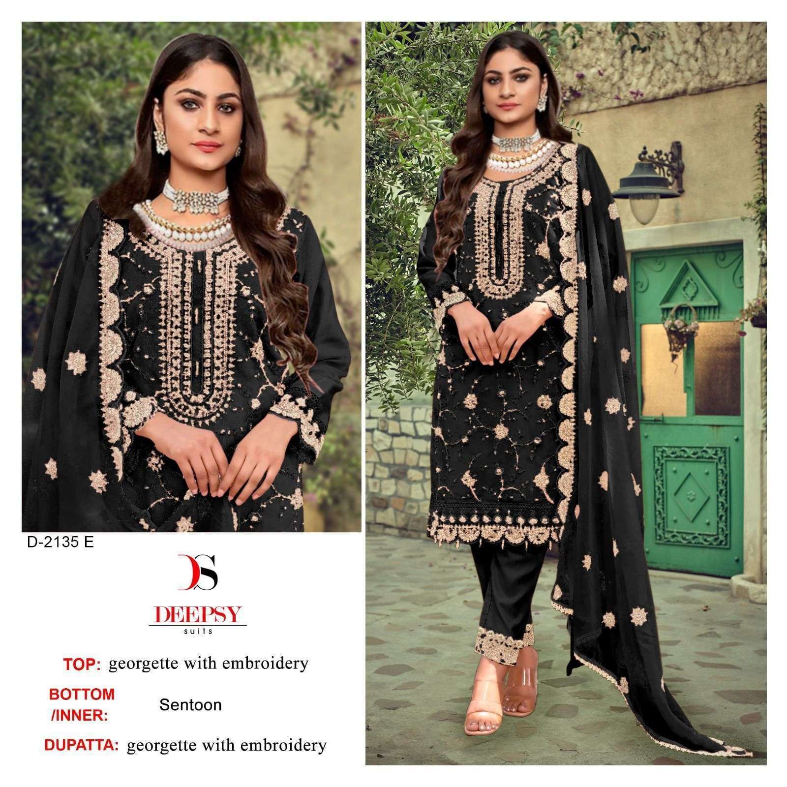 DEEPSY SUIT 2135 COLORS GEORGETTE EMBROIDERY SALWER KAMEEZ BEST RATE 2026