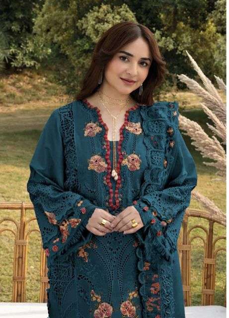 DEEPSY SUIT ELAF PREMIUM VOL 2 1724 COLORS COTTON PAKISTANI EMBROIDERED SUIT WHOLESALER 