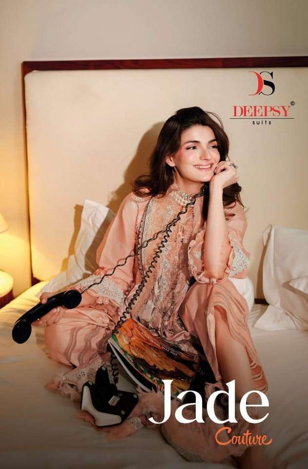 DEEPSY SUIT JADE COUTURE COTTON HEAVY EMBROIDERED PAKISTANI SUIT WHOLESALER BEST RATE 