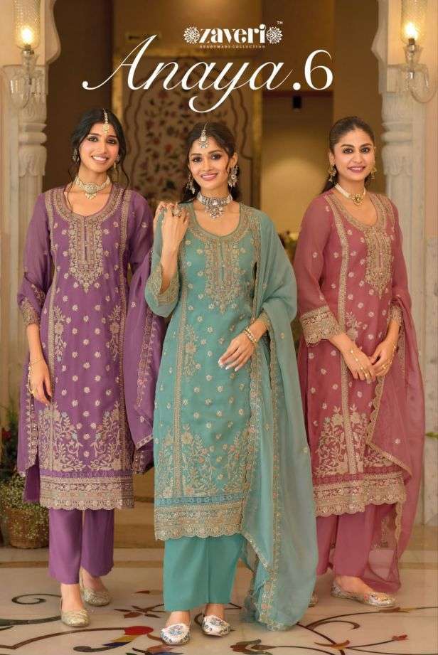 EBA LIFESTYLE ANAYA VOL 6 SOFT ORGANZA READYMADE 3 PCS SET WHOLESALER 