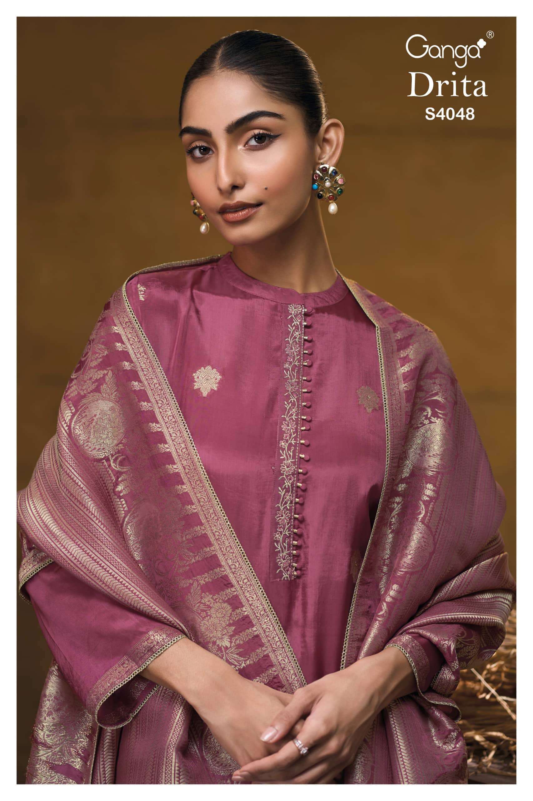 GANGA FASHION DRITA 4048 DESIGNER SALWER KAMEEZ BEST RATE DEALER 