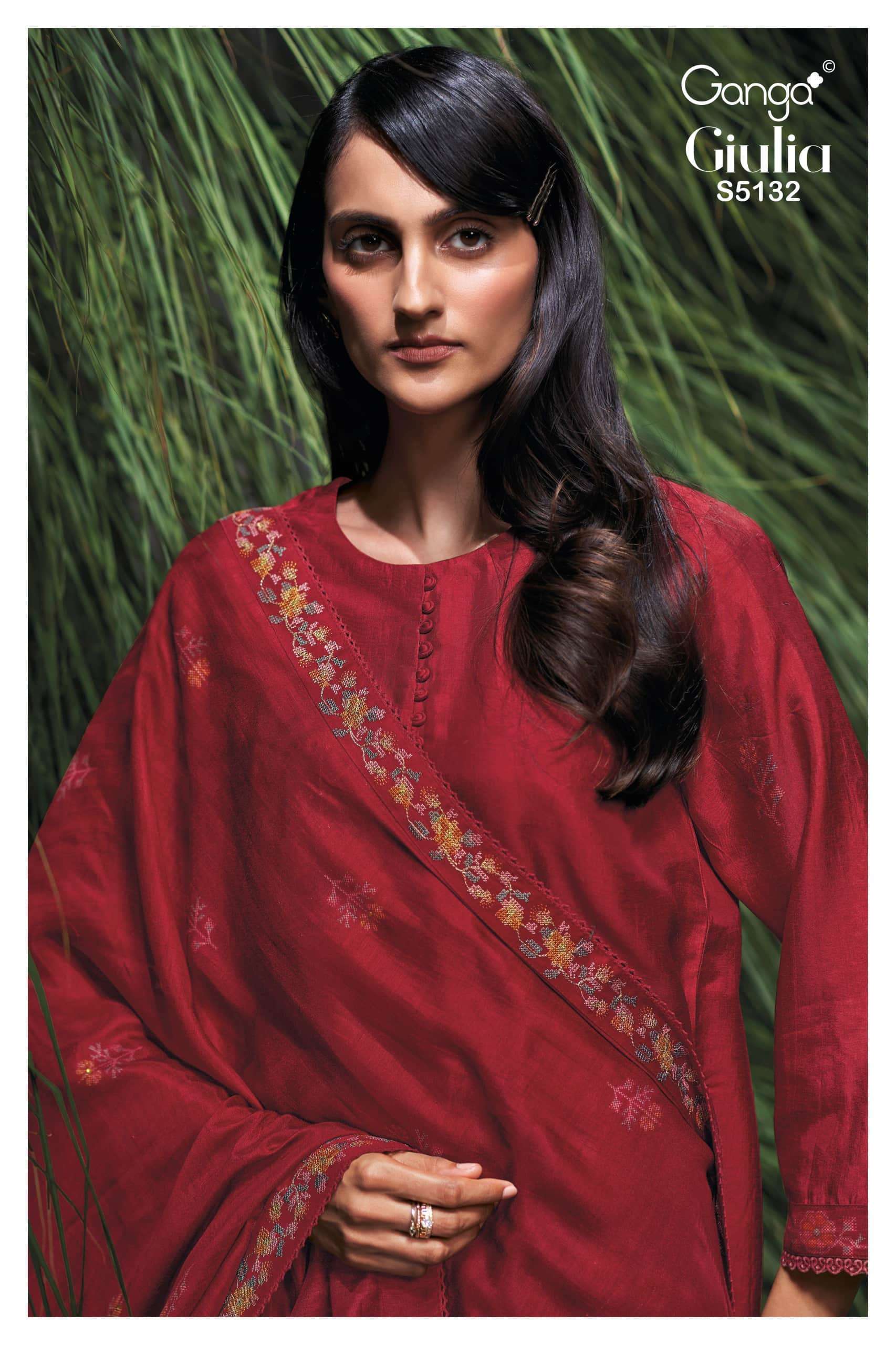 GANGA FASHION GIULIA 5132 DESIGNER PURE RUSSIAN SILK SUIT SUPPLIER 2026