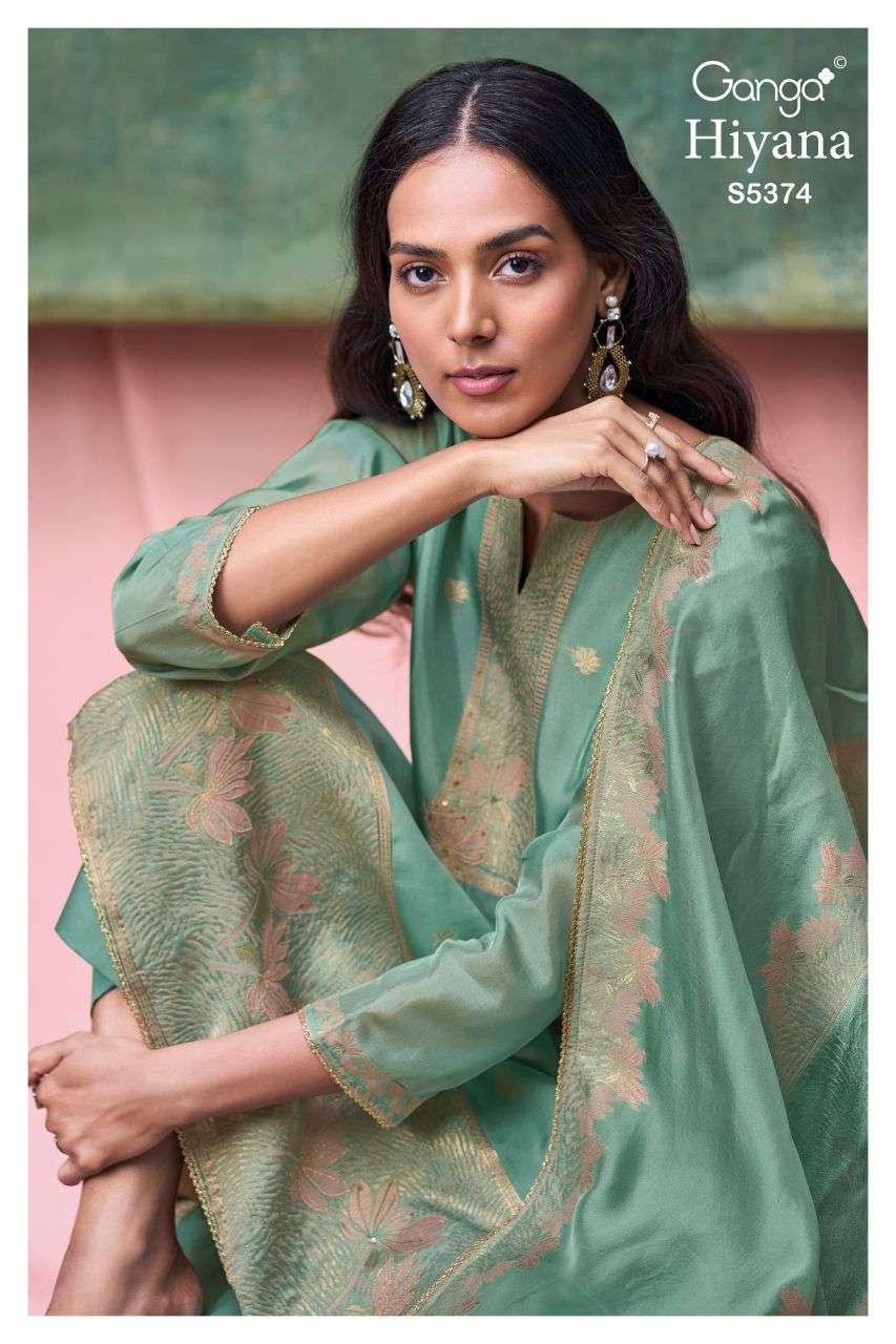 GANGA FASHION HIYANA 5374 COLORS VISCOSE SILK EMBROIDERED SALWER KAMEEZ BEST RATE 2026