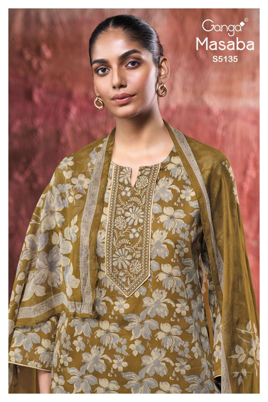GANGA FASHION MASABA 5135 COTTON SATIN SALWER KAMEEZ BEST RATE DEALER 2026