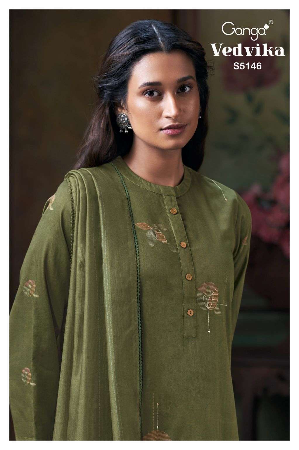 GANGA FASHION VEDVIKA 5146 COLORS COTTON SATIN SALWER KAMEEZ BEST RATE DEALER 