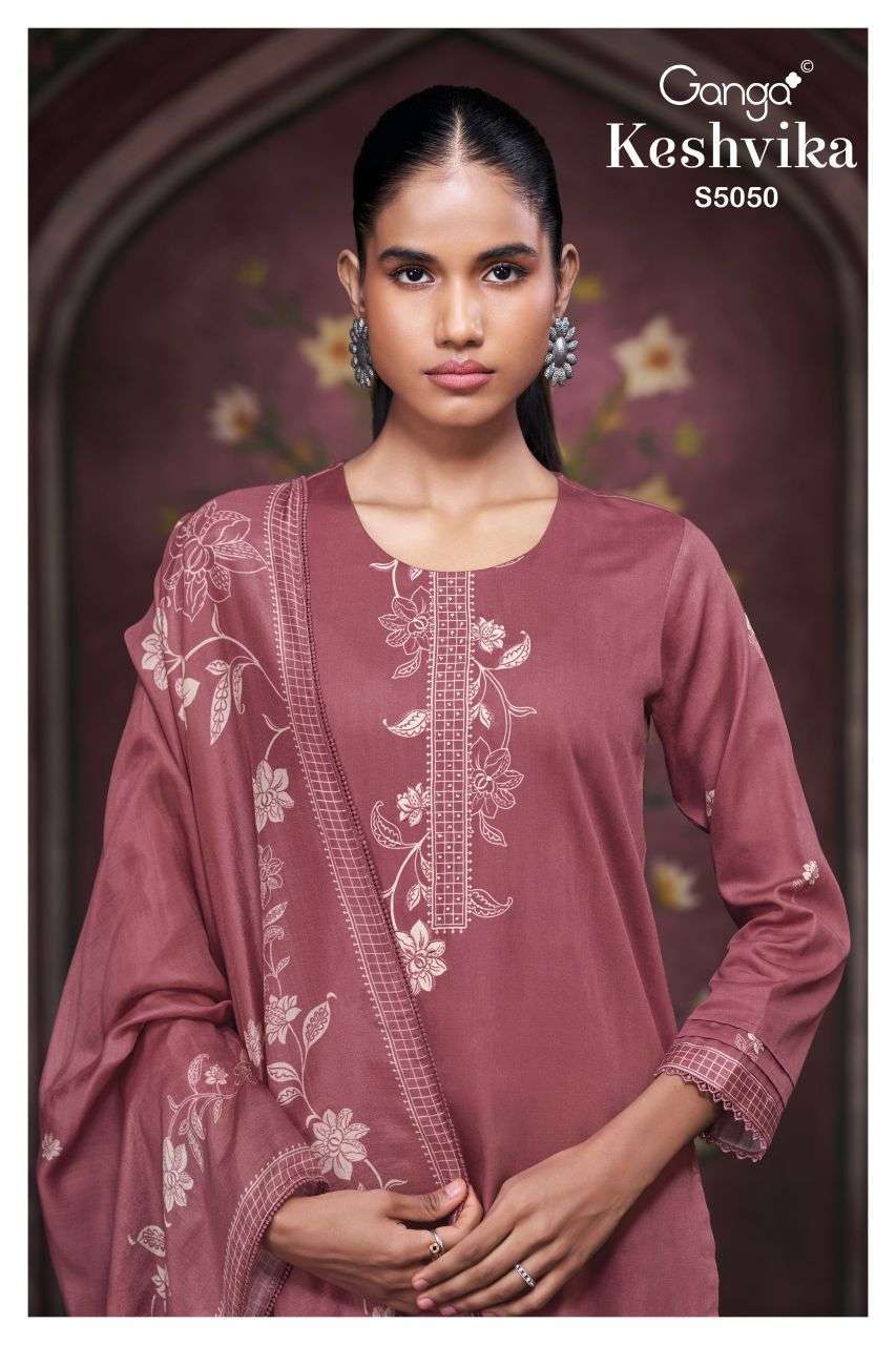 GANGA KESHVIKA 5050 HAND EMBROIDERY SALWER KAMEEZ BEST RATE DEALER 