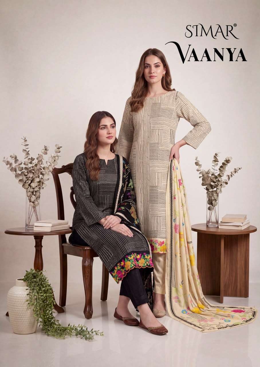 GLOSSY SIMAR VAANYA PREMIUM DESIGN MUSLIN SALWER KAMEZ BEST RATE 2026