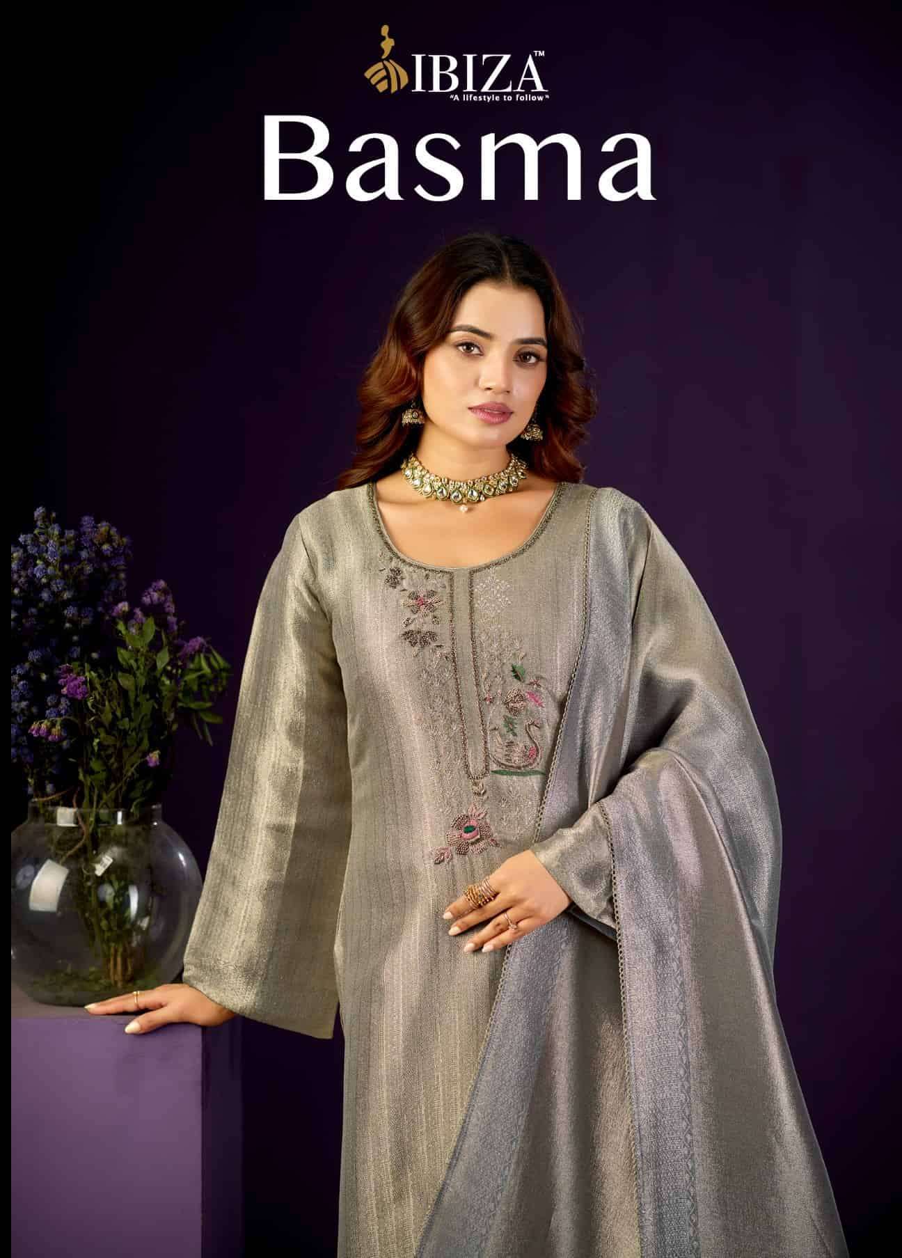 IBIZA LIFESTYLE BASMA SILK JACQUARD WITH HANDWORK SALWER KAMEEZ BEST RATE 
