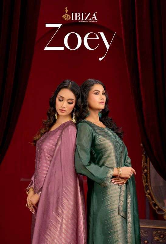 IBIZA LIFESTYLE ZOEY BANGLORY SILK JACQUARD HANDWORK SALWER KAMEEZ BEST RATE 