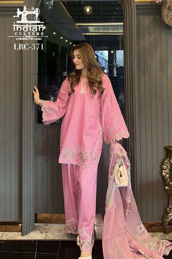 INDIAN CULTURE LRC 371 COTTON RAYON DIGITAL PRINTED READYMADE 3 PCS SET WHOLESALER 