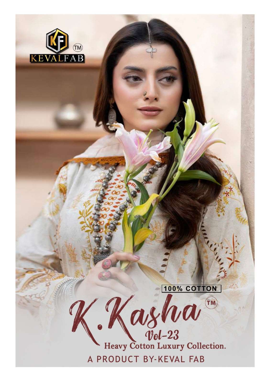 KEVAL FAB K KASHA VOL 23 KARACHI COTTON PAKISTANI SUIT WHOLESALER 2026