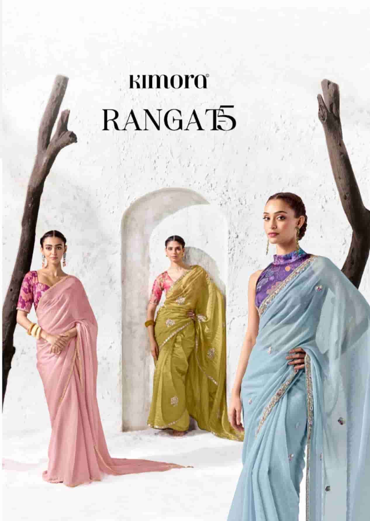 KIMORA SAREE RANGAT VOL 5 2351 TO 2365 FESTIVE WEAR DESIGNER SAREE WHOLESALER 
