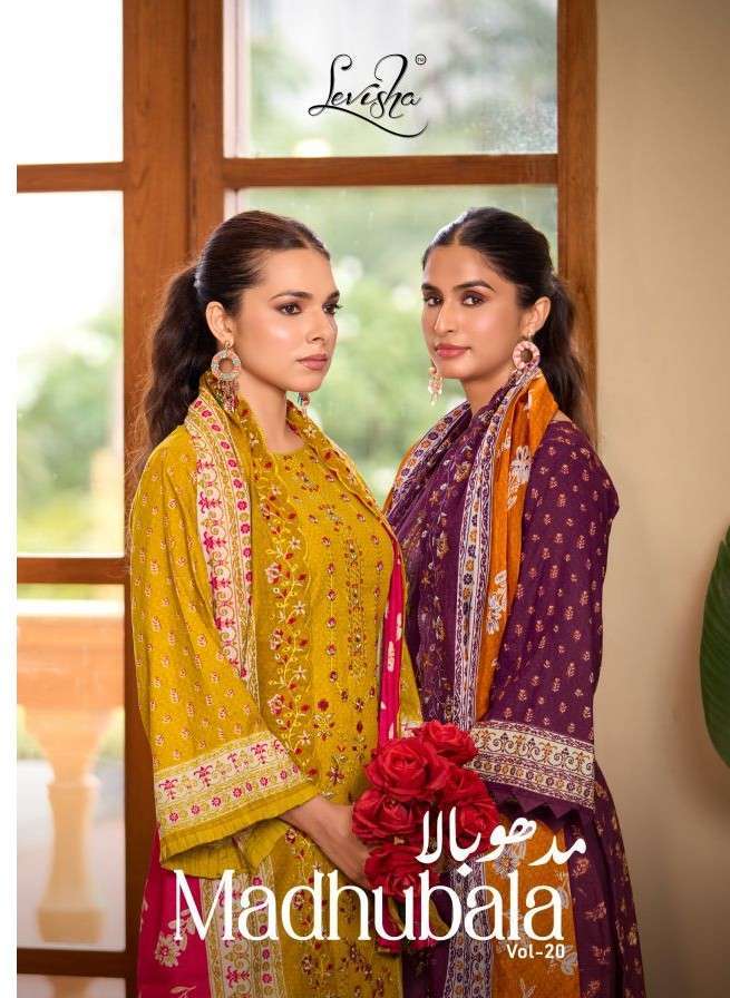 LEVISHA MADHUBALA VOL 20 PURE CAMRIC COTTON SUIT WHOLESALER 