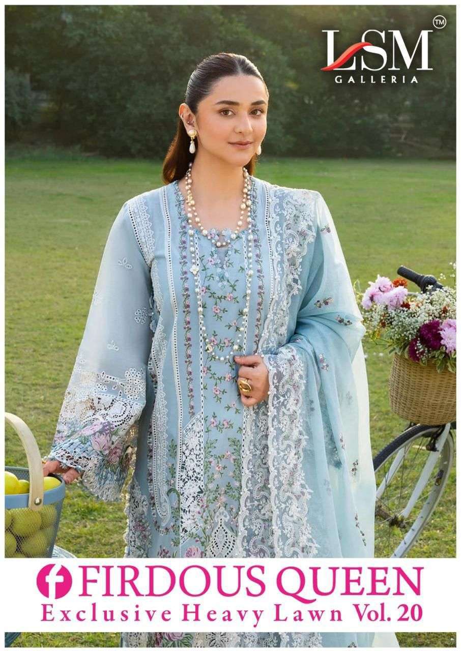 LSM GALLERIA FIRDOSU QUEEN VOL 20 LAWN SUIT WHOLESALER 