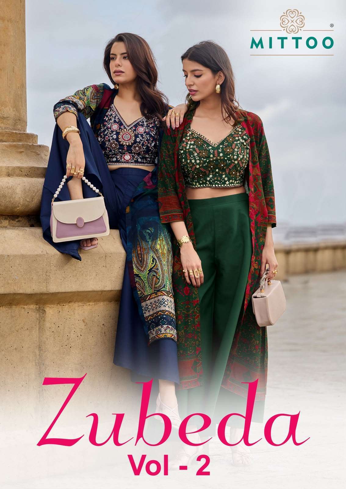 MITTOO ZUBEDA VOL 2 ROMAN SILK PARTYWEAR READYMADE DRESS EXPORTER 