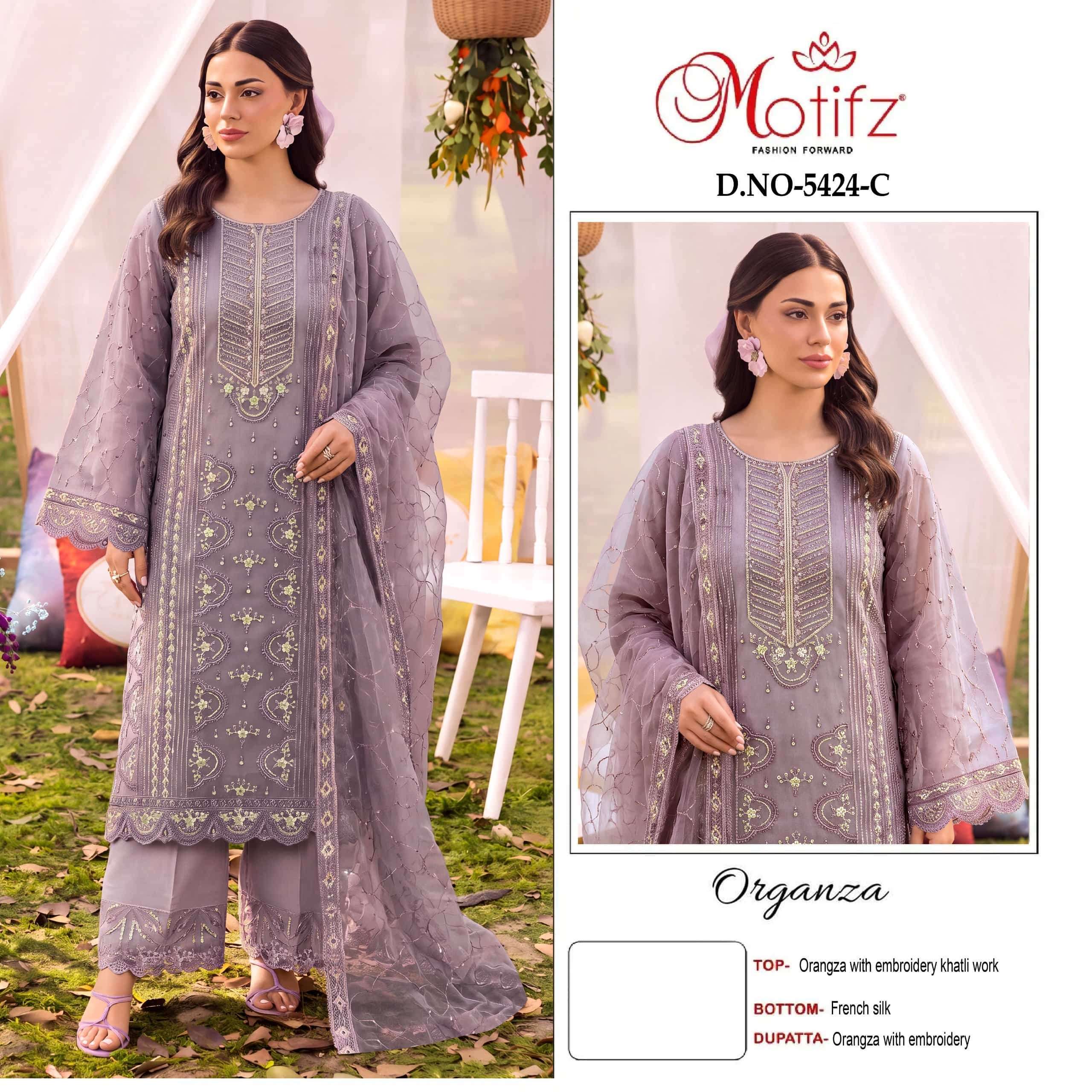 MOTIFZ D 5424 COLORS PAKISTANI CHIFFON SUIT WHOLESALER 2026