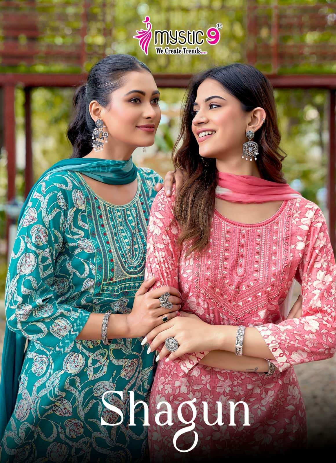 MYSTIC 9 SHAGUN VOL 30 PREMIUM RAYON CAPSULLA PRINT SUIT WHOLESALER BEST RATE 
