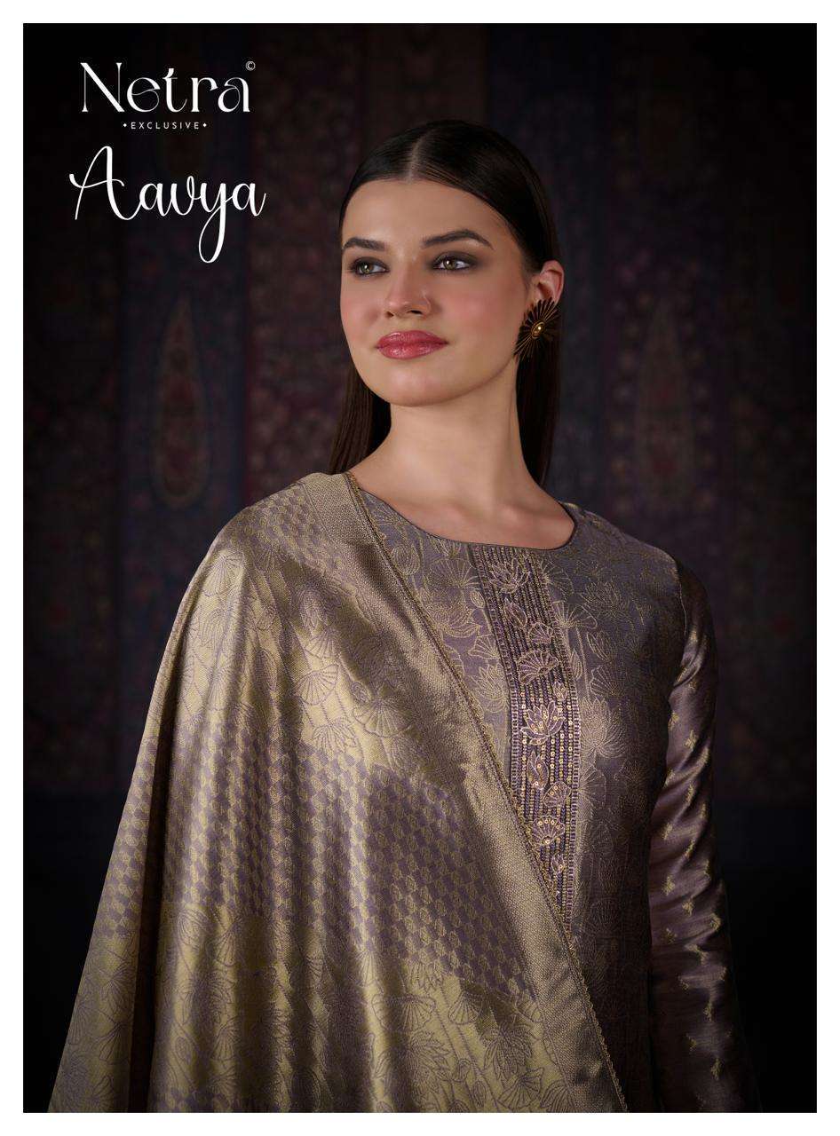 NETRA AAVYA BEMBERG SILK HAND EMBROIDERED CASUEL WEAR SALWER KAMEEZ BEST RATE 2026