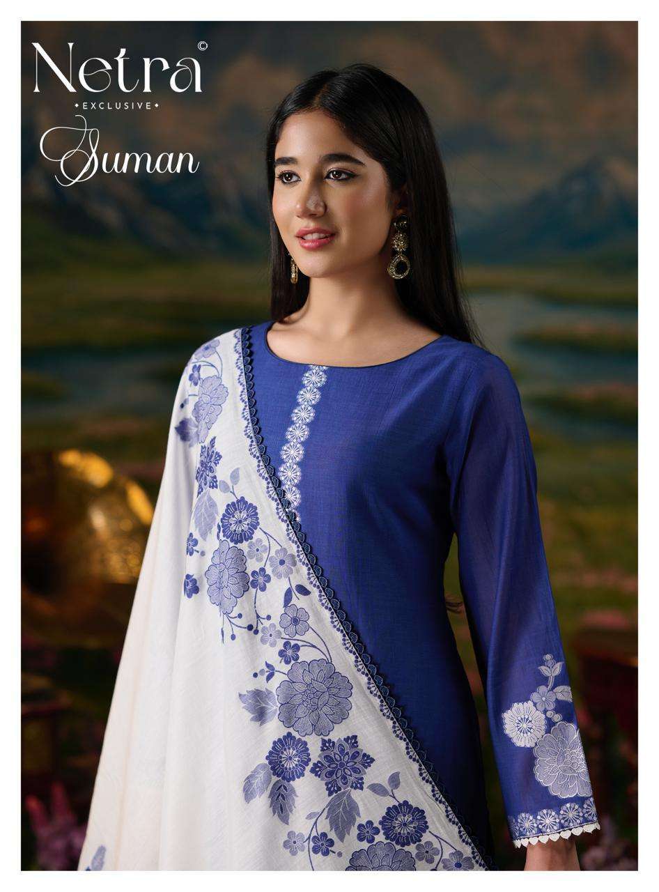 NETRA SUMAN CASUAL WEAR FANCY SALWER KAMEEZ BEST RATE WHOLESALER 