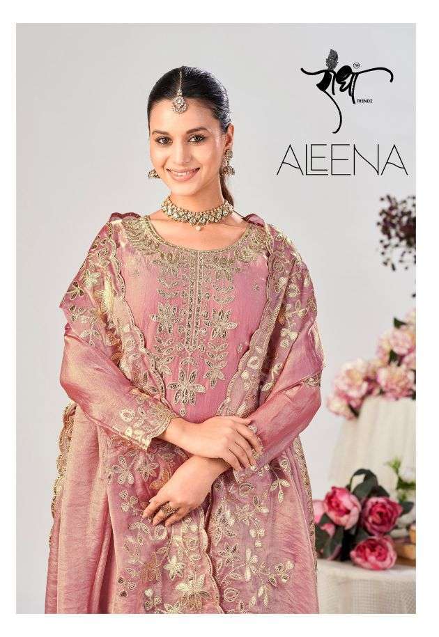 RADHA TRENDZ ALEENA FENDY SILK SALWER KAMEEZ BEST RATE DEALER 