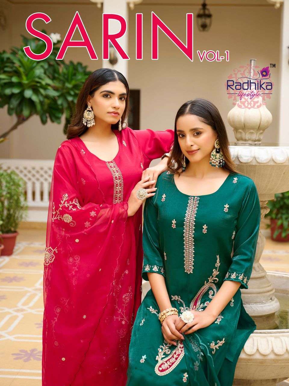 RADHIKA LIFESTYLE SARIN VOL 1 FANCY READYMADE 3 PCS SET WHOLESALER 