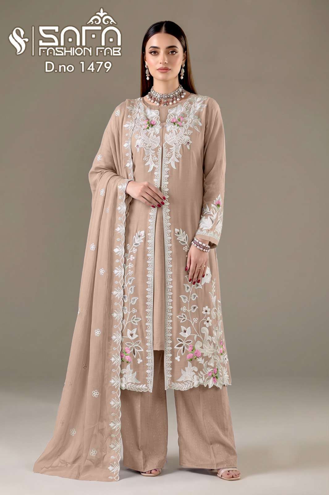 SAFA FASHION FAB 1479 COLORS SOFT CHIFFON FANCY EMBROIDERED READYMADE COLLECTION 2026