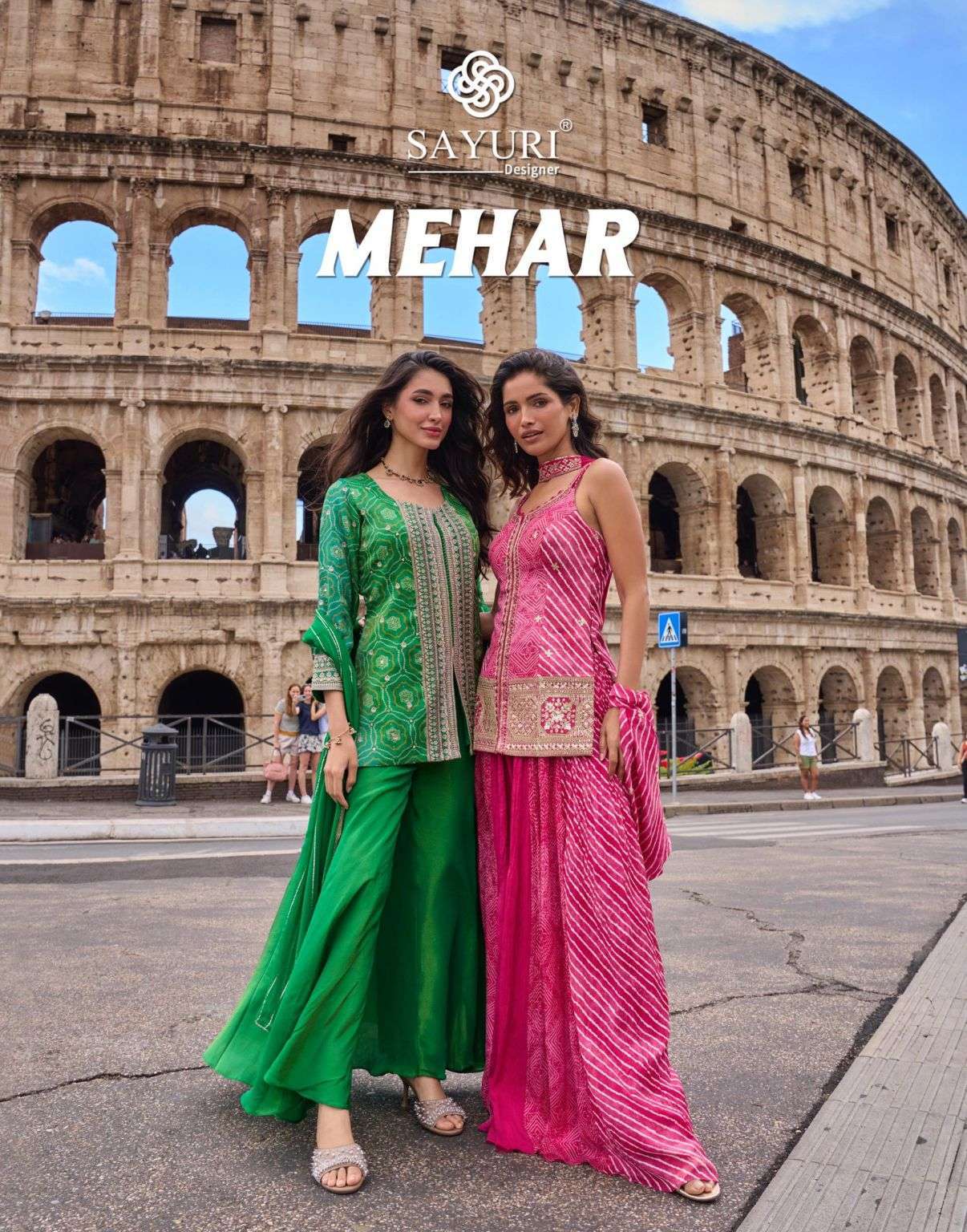 SAYURI DESIGNER MEHAR 20010 TO 20012 SERIES SHIMMER SILK HEAVY EMBROIDERED SALWER KAMEEZ BEST RATE DEALER 