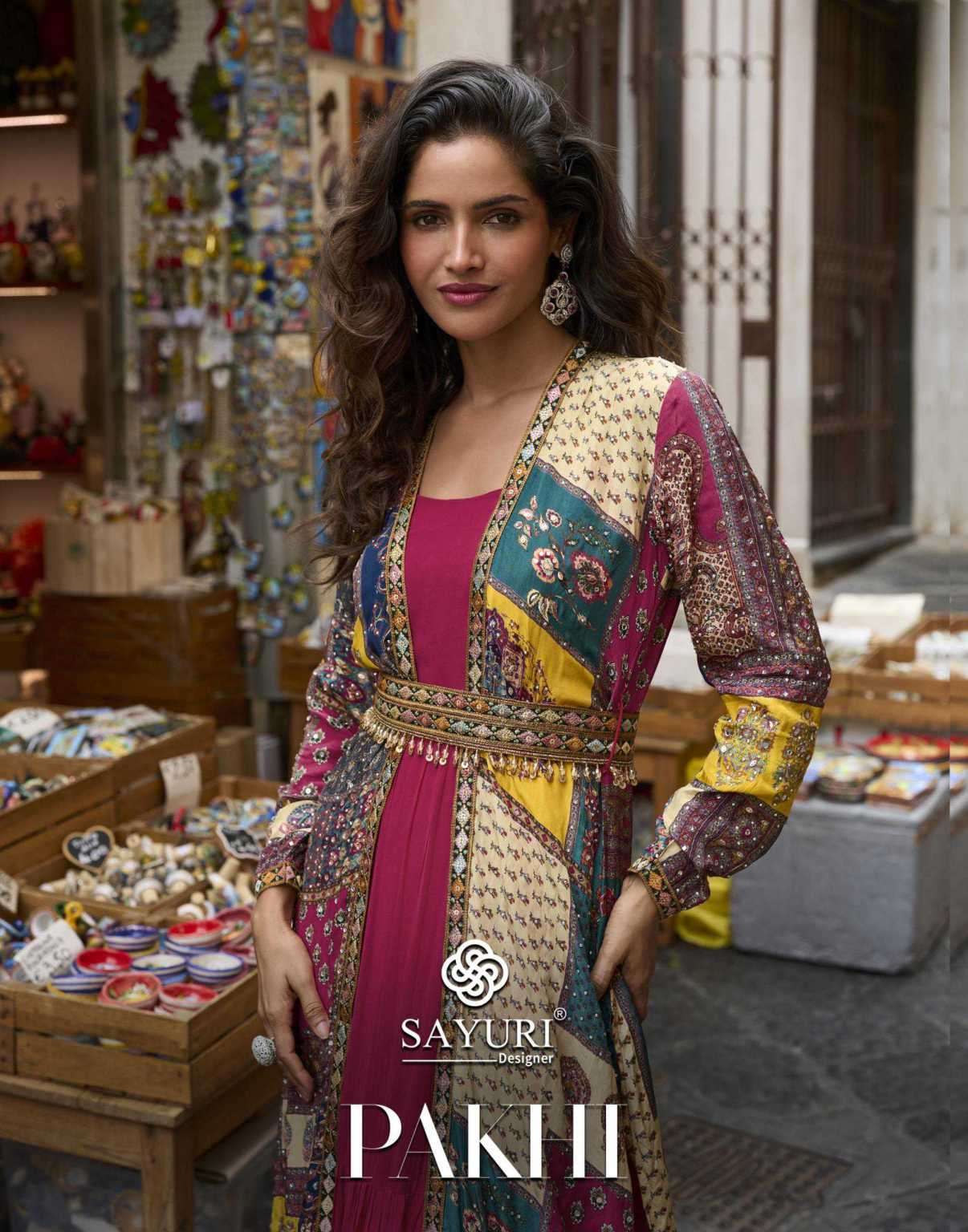 SAYURI DESIGNER PAKHI CREPE SILK DIGITAL EMBROIDERED READYMADE SALWER KAMEEZ BEST RATE 2026