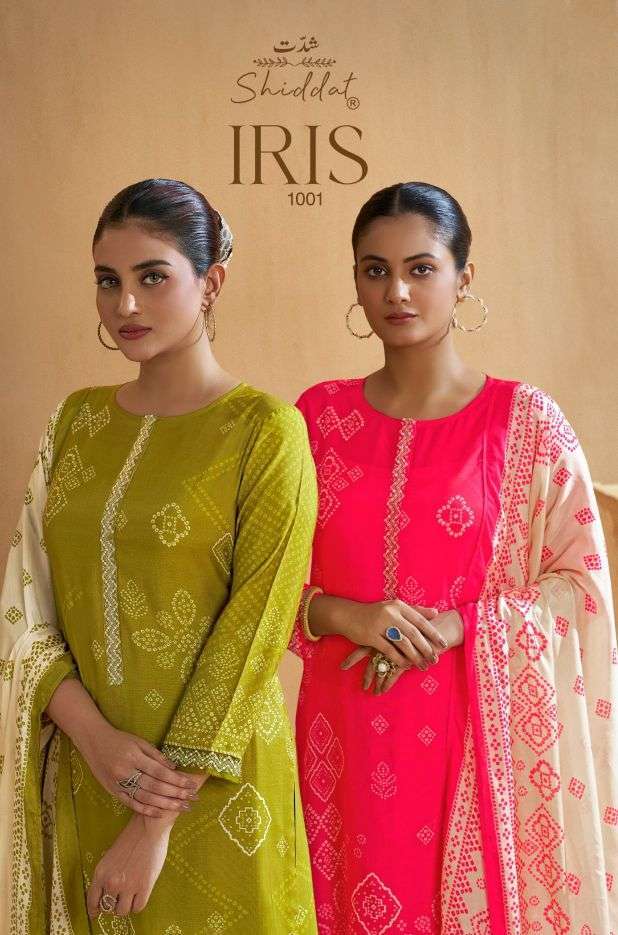 SHIDDAT IRIS 1001 COLORS MUSLIN WITH EMBROIDERY SALWER KAMEEZ BEST RATE 
