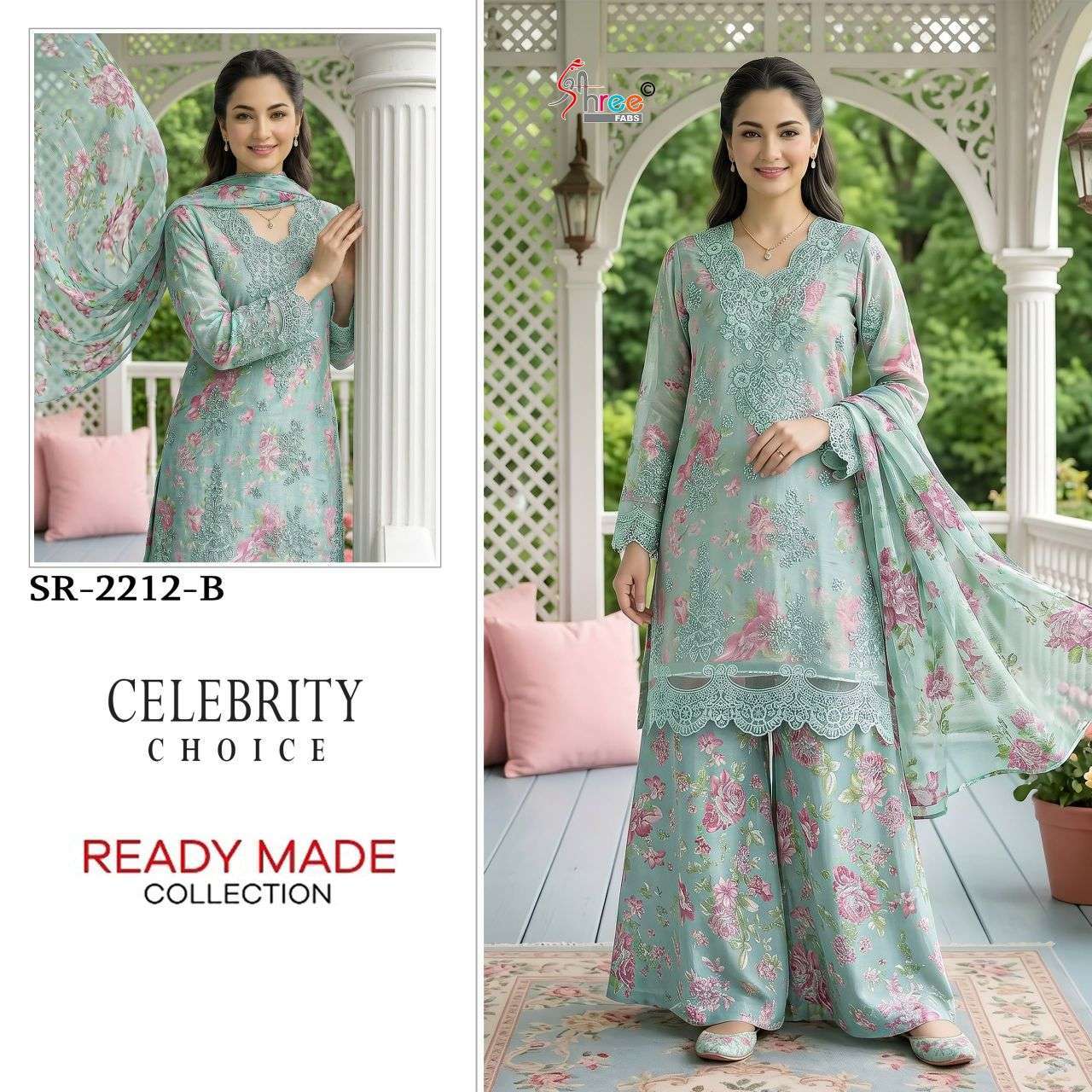 SHREE FAB 2212 COLORS RAGGA CHIFFON READYMADE SALWER KAMEEZ BEST RATE 2026