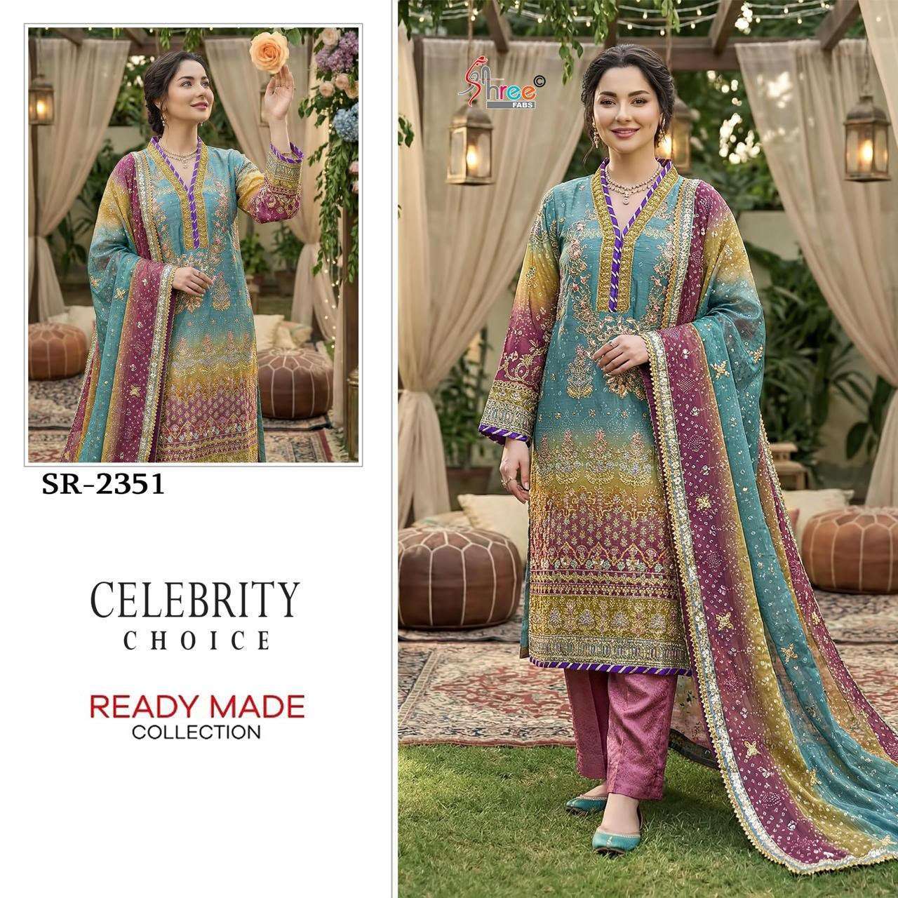 SHREE FAB 2351 COLORS MASS CHIFFON PAKISTANI SUIT WHOLESALER BEST RATE 2026