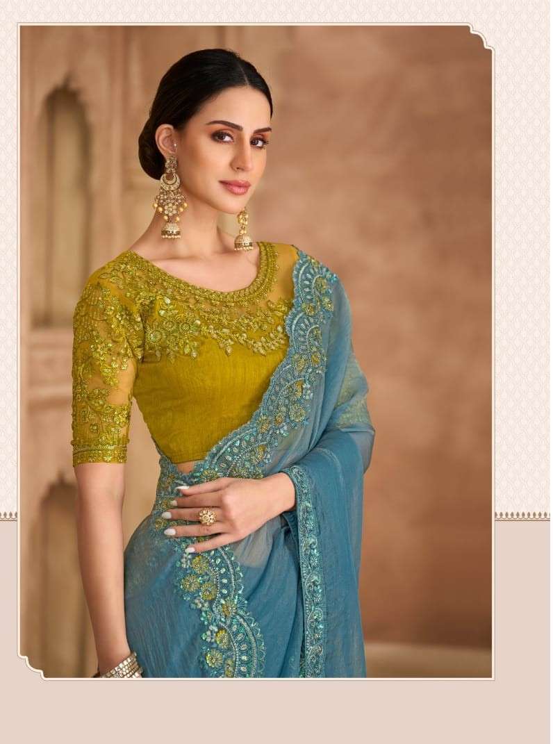 TFH SANDALWOOD VOL 16 1601 TO 1618 PARTYWEAR SAREE CATALOG WHOLESALER BEST RATE 