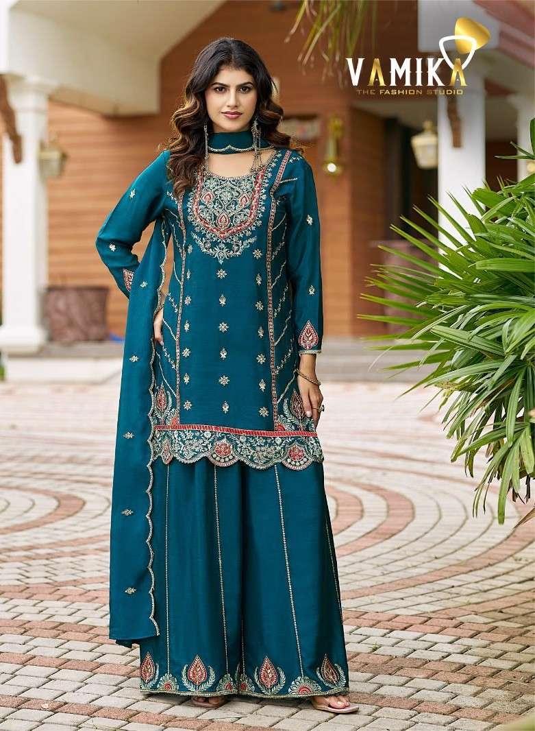 VAMIKA AASHIMA VOL 3 READYMADE DESIGNER PALAZZO CATALOG WHOLESALER 