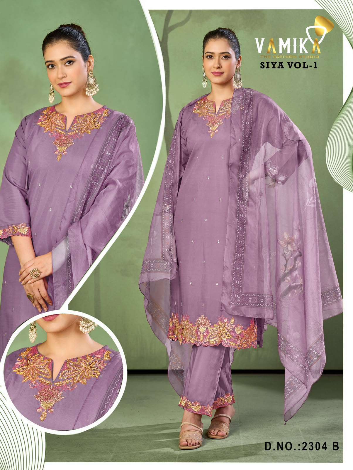 VAMIKA SIYA VOL 1 VISCOSE ROMAN WITH HANDWORK READYMADE SALWER KAMEEZ BEST RATE 2026