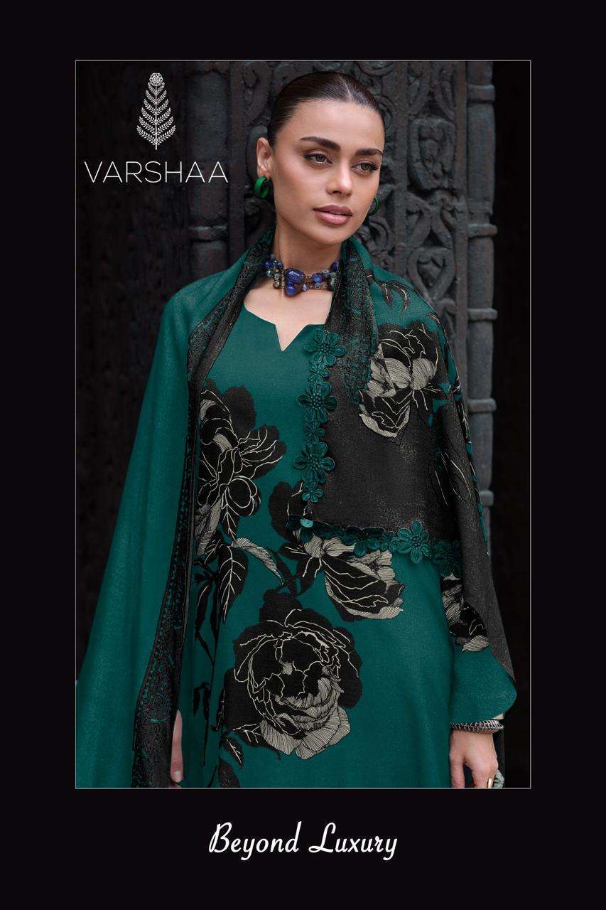 VARSHA FASHION BEYOND LUXURY THRED EMBROIDERED VISCOSE MUSLIN SALWER KAMEEZ BEST RATE 