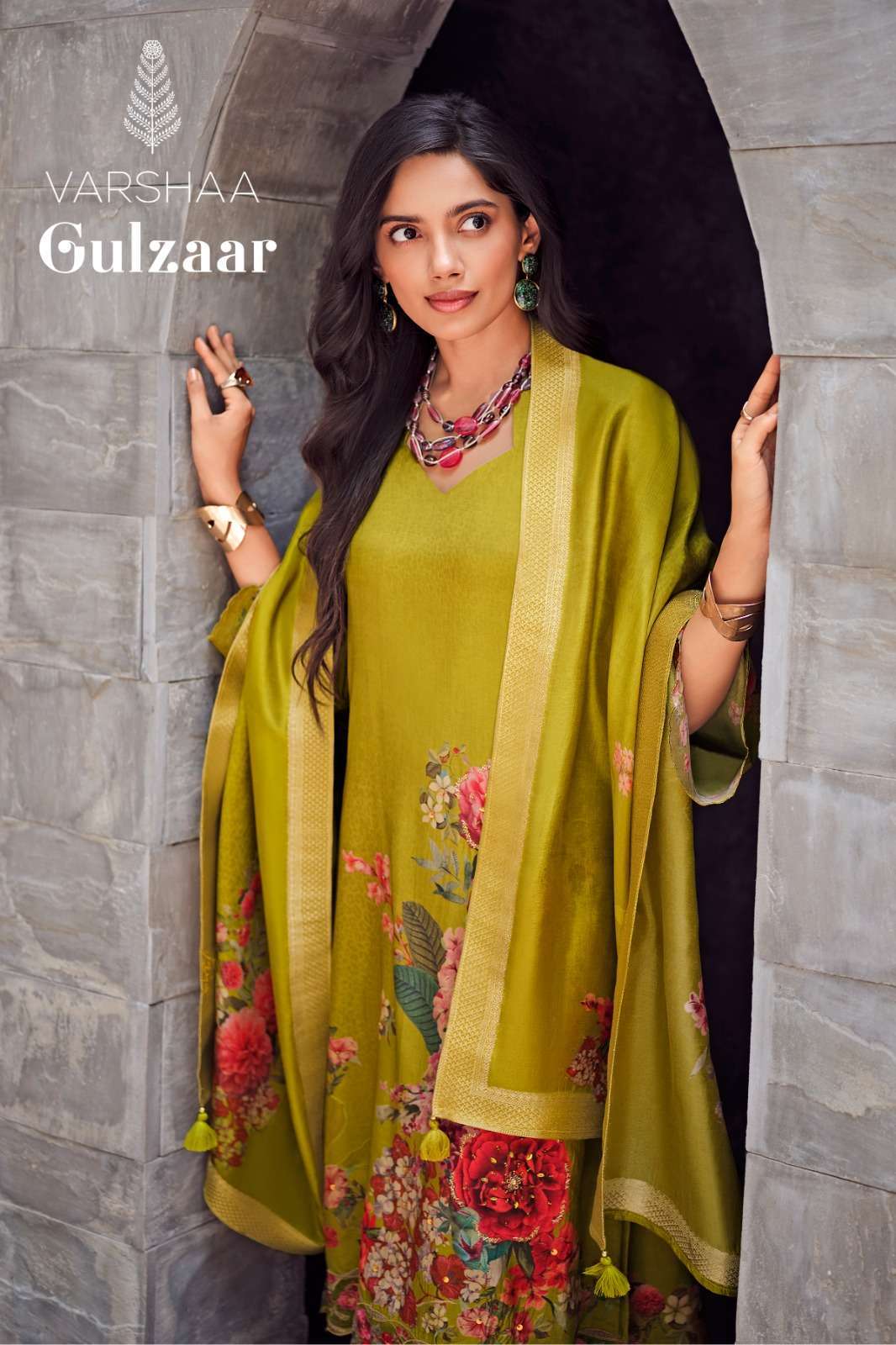 VARSHA FASHION GULZAAR VOL 2 VISCOSE RUSSIAN JACQUARD LADIES SUIT WHOLESALER 