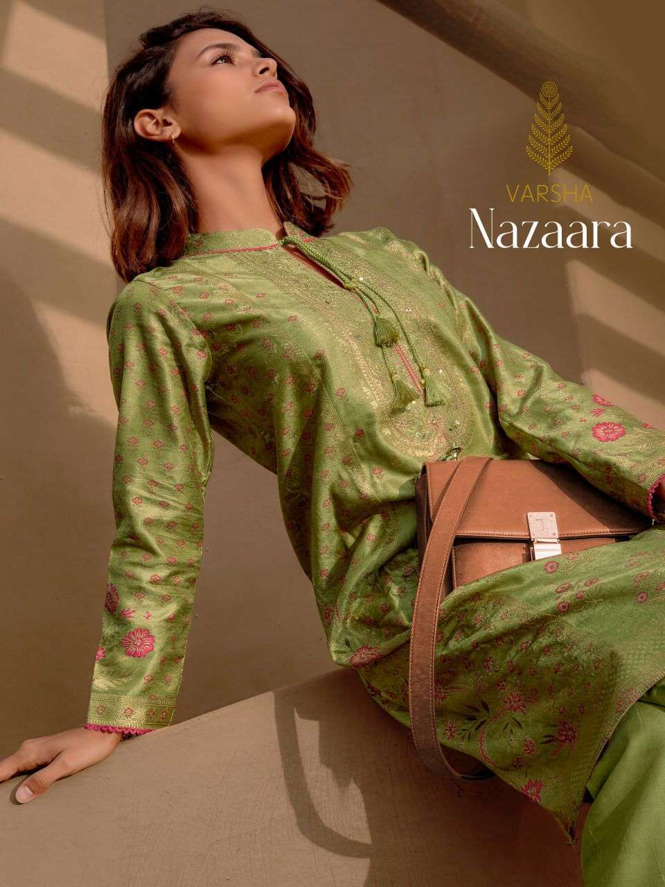 VARSHA FASHION NAZAARA VISCOSE RUSSIAN DIGITAL PRINT HANDWORK SALWER KAMEEZ BEST RATE 