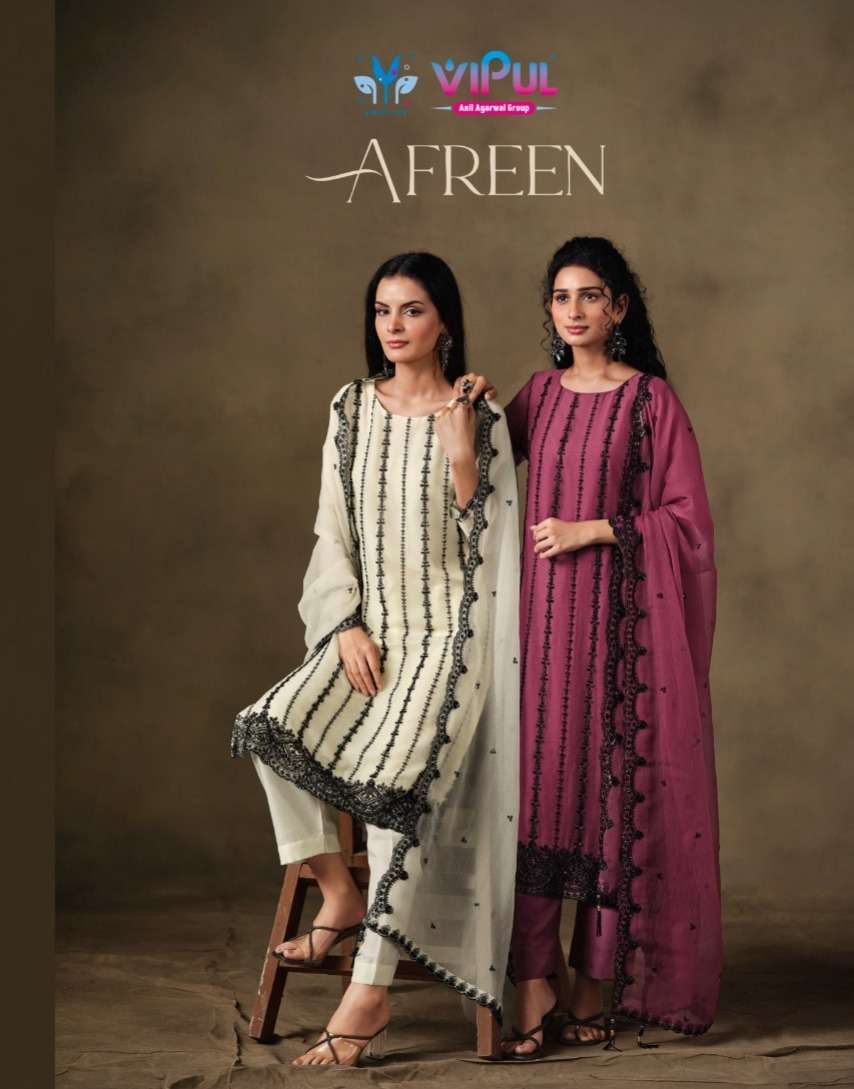 VIPUL FASHION AFREEN DESIGNER WORK CHIFFON DRESS CATALOG WHOLESALER 2026