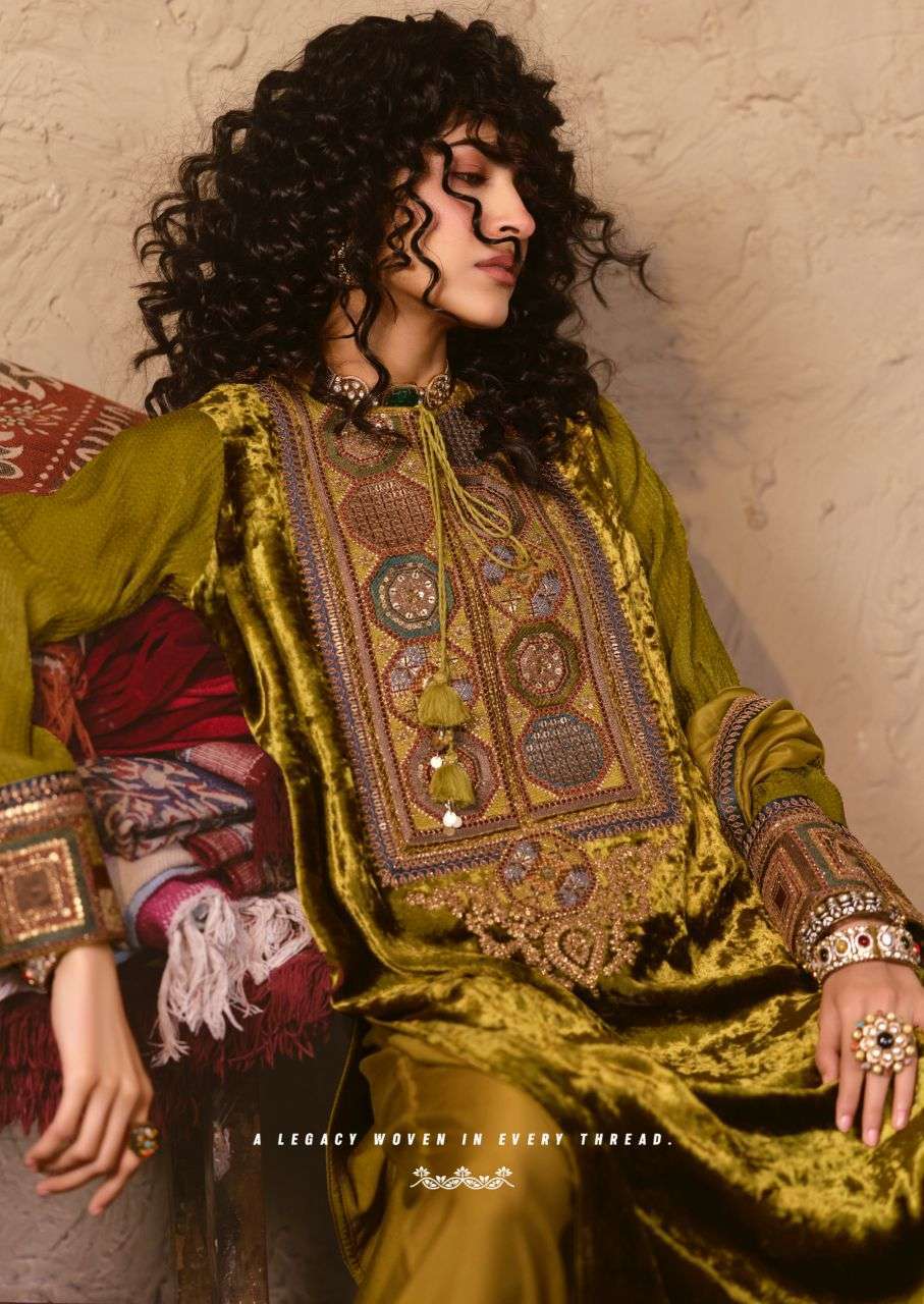 Aiqa Nooren Velvet Designer Velvet Salwar Suit Wholesale Price - 6 Pcs Set Rate 3671 - Original Aiqa Catalog Surat